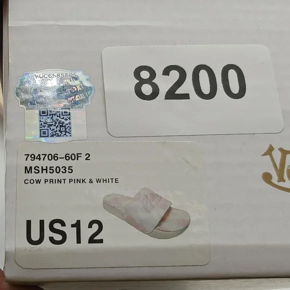 Von Dutch Slide Sandals Mens Size 12 Pink Cow Print Logo Slip On Shoes MSH5035 - Picture 9 of 9